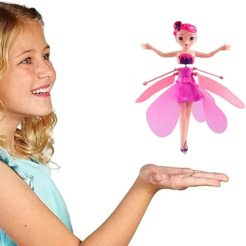 Magic Flying Fairy Princess Doll Gesture Sensing For Kids with Usb Rechargeable Mini Flying Toy